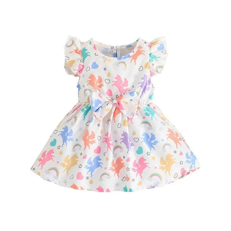 2023 Summer New Dress Unicorn Print Dress