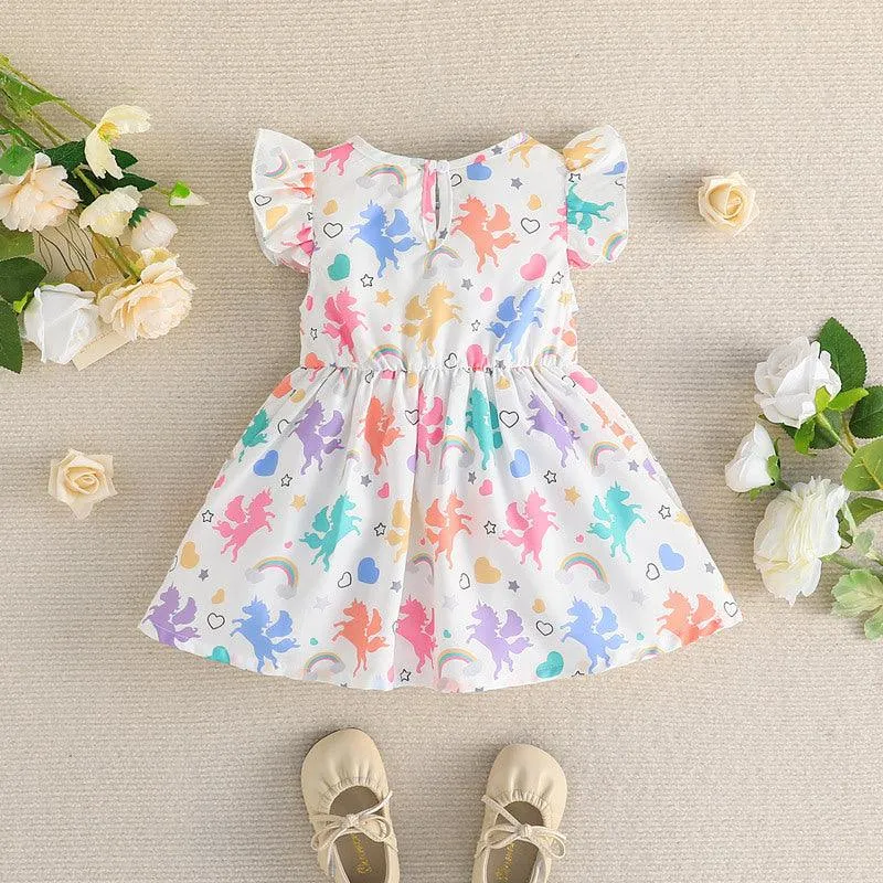 2023 Summer New Dress Unicorn Print Dress