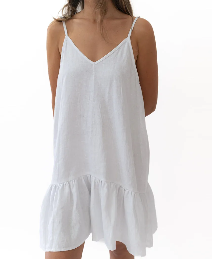 AMY Dress | White Linen