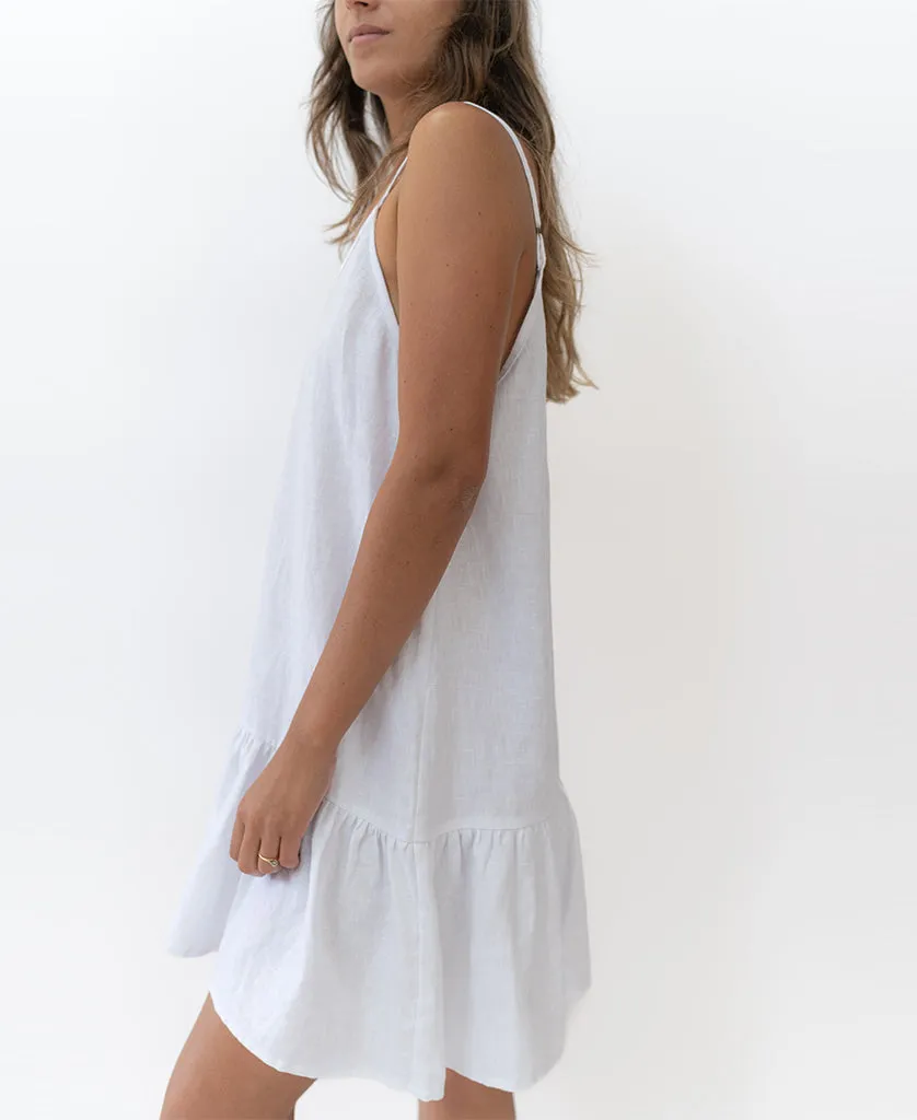 AMY Dress | White Linen