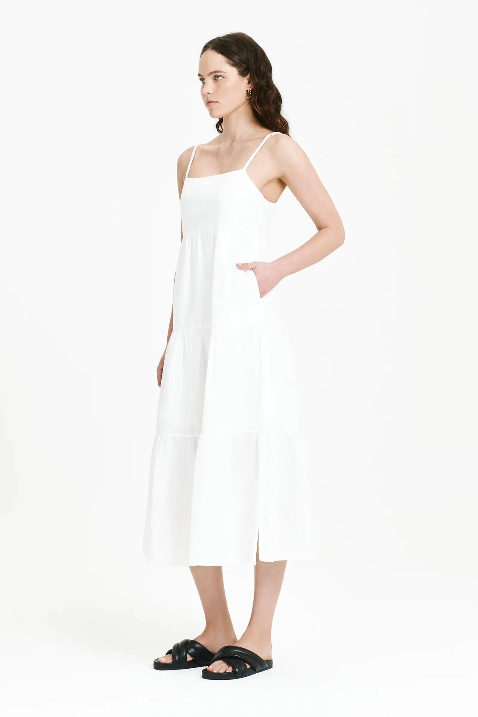 Austin Midi Dress White