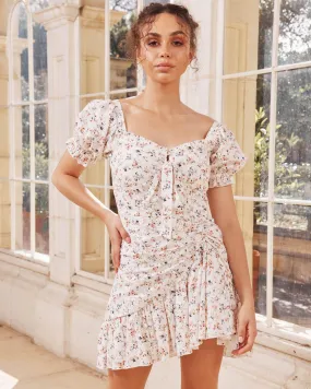 Damaris Dress - White Floral