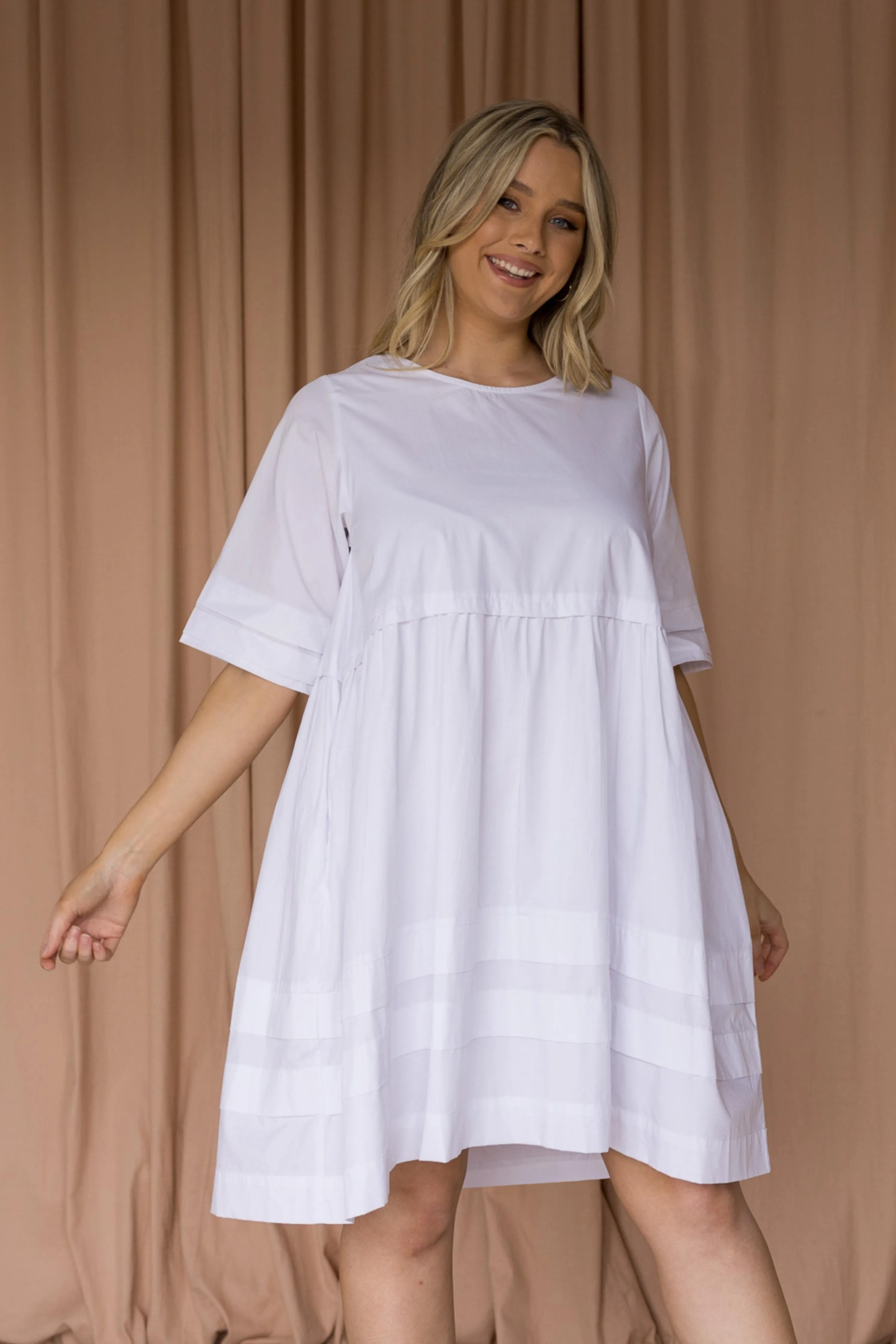 FINAL SALE Horizon Dress in White