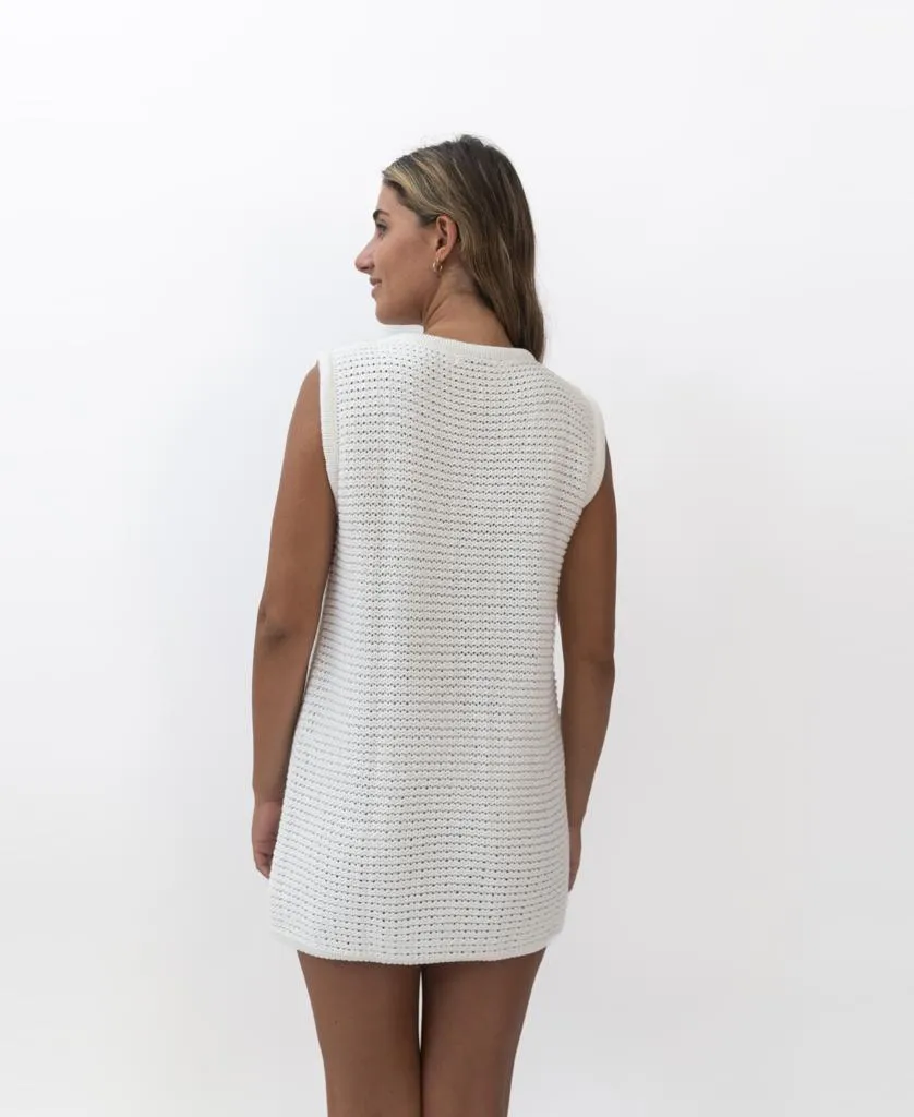 Isla Tank Mini Dress | Off White