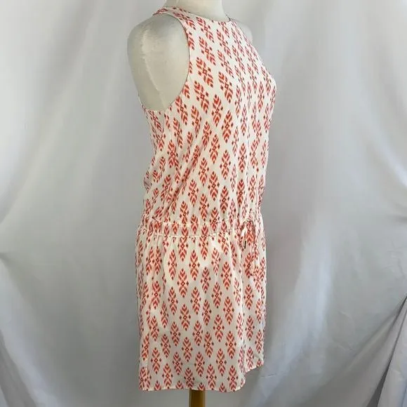 Joie Orange and White Print Mini Dress