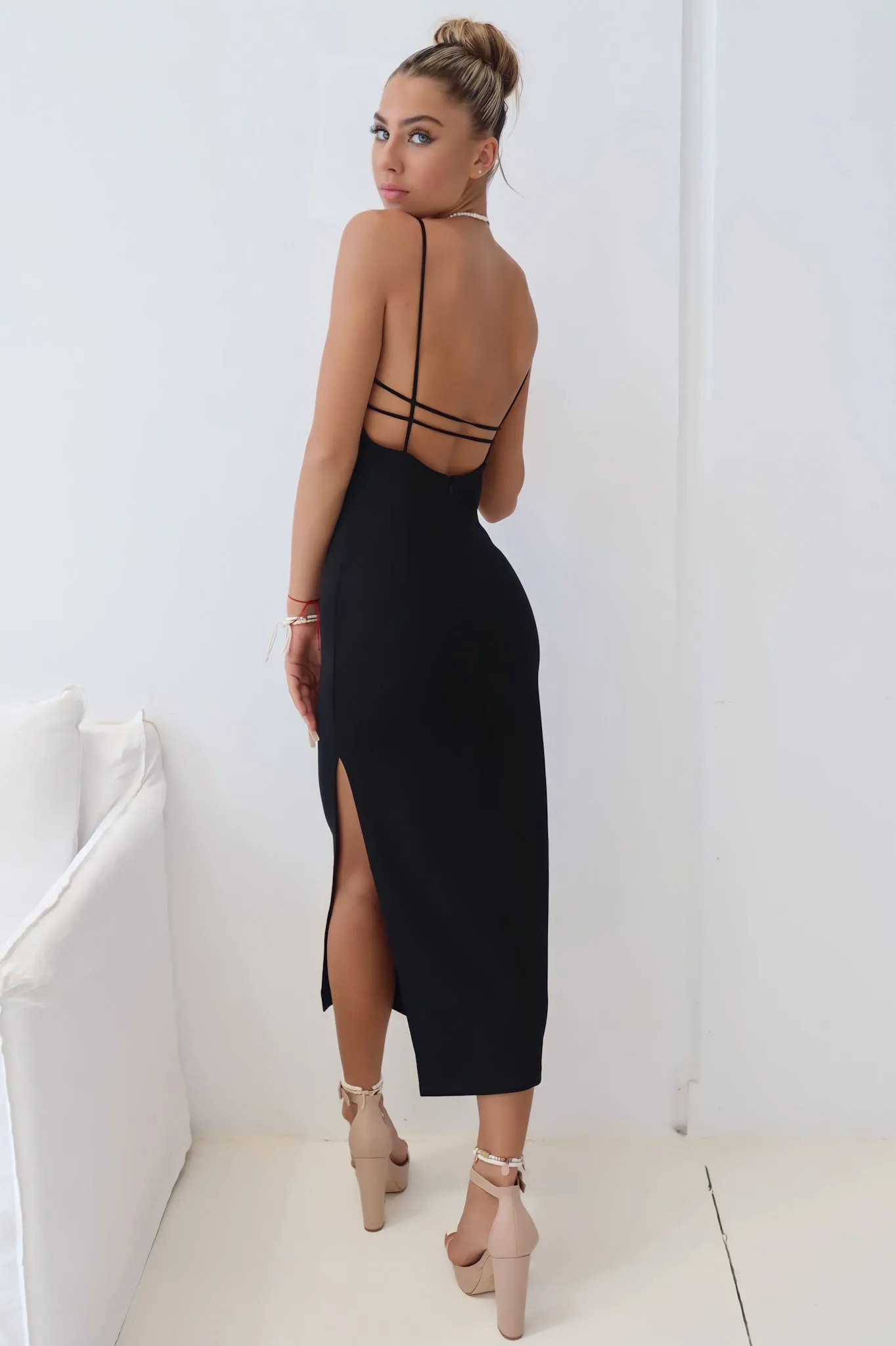 Lena Midi Dress - Black