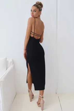 Lena Midi Dress - Black