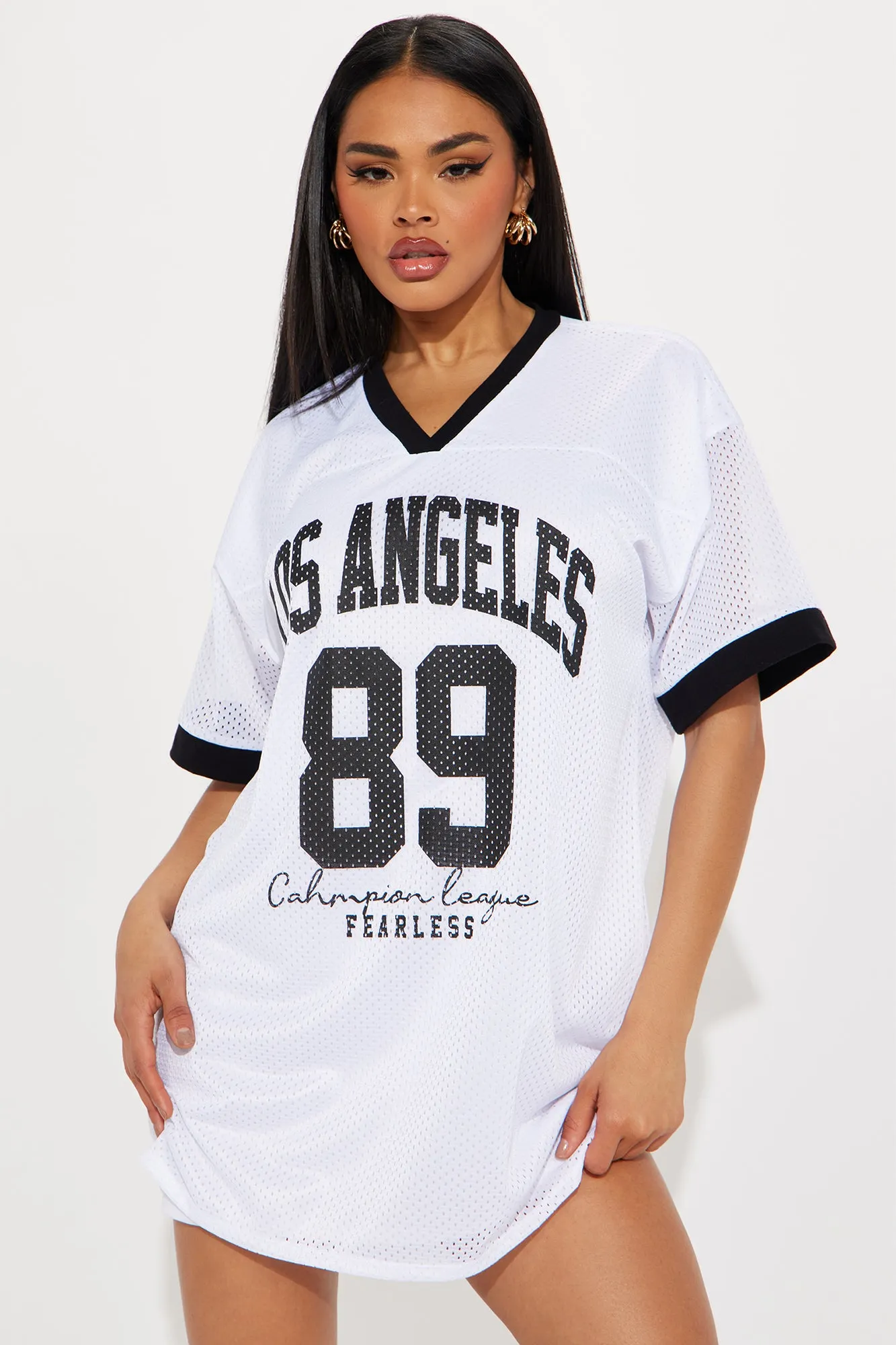 Los Angeles Baby Jersey Mini Dress - White