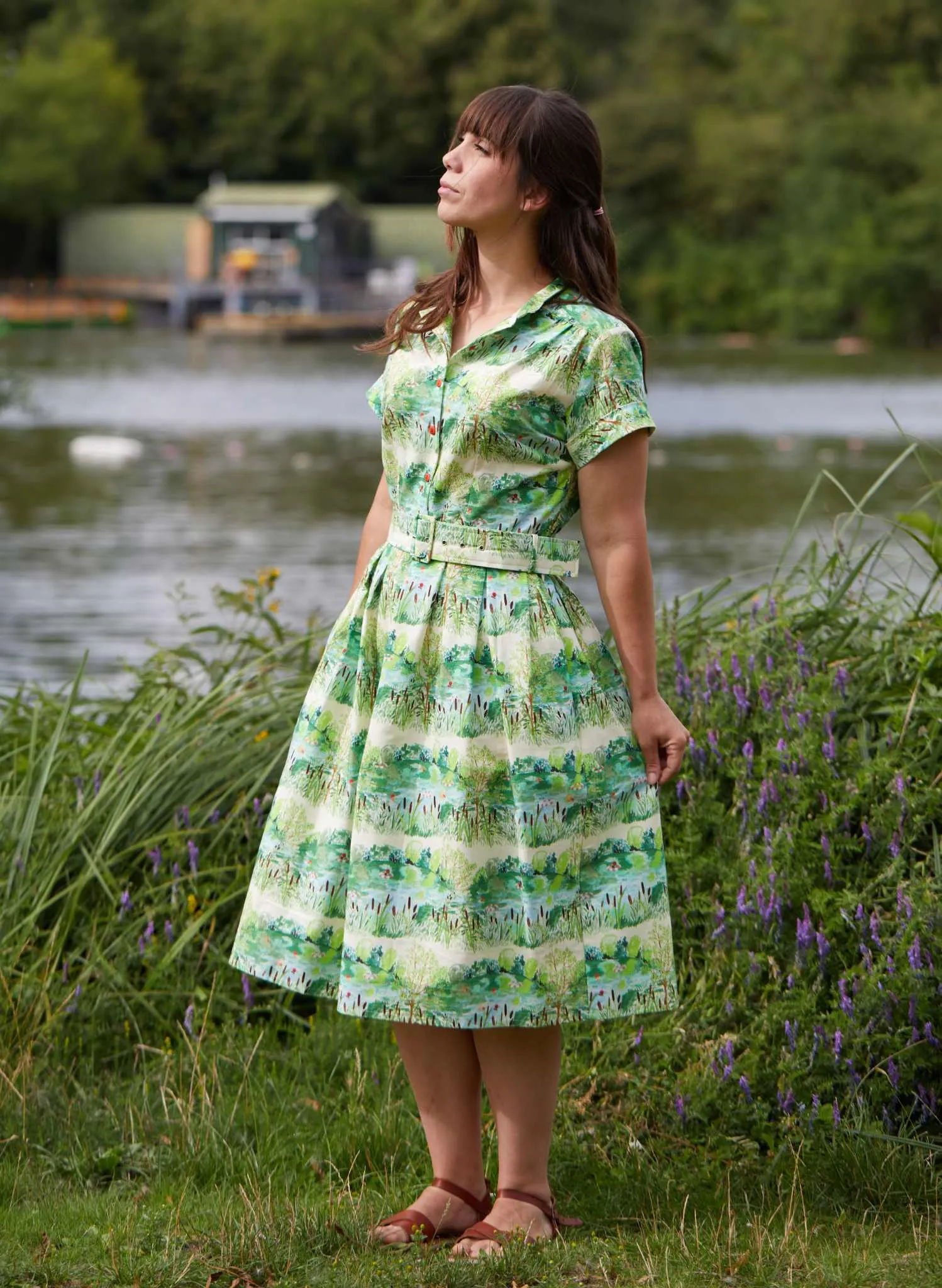 Louise Dress - Green Wild Swimmers