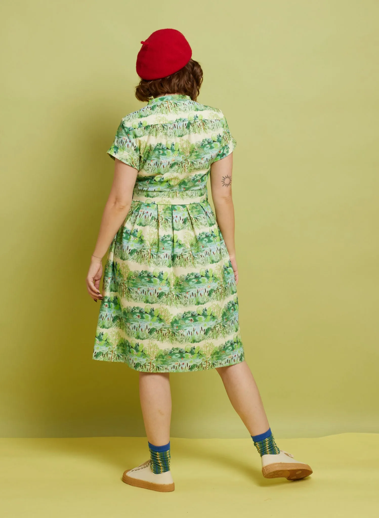 Louise Dress - Green Wild Swimmers