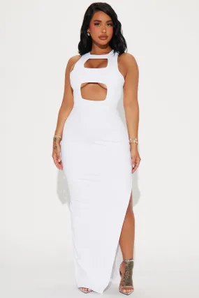 Maria Cut Out Maxi Dress - White