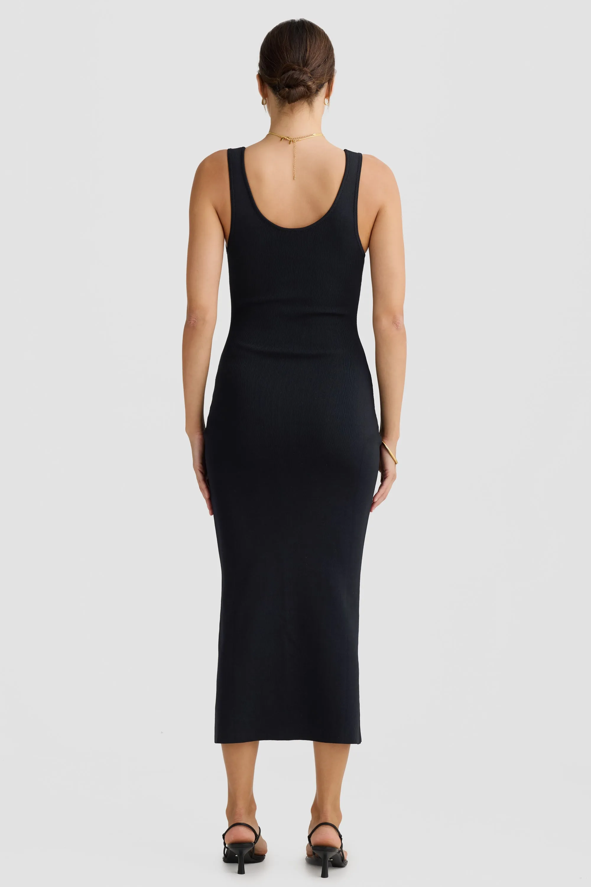 Mia Knit Midi Dress Black