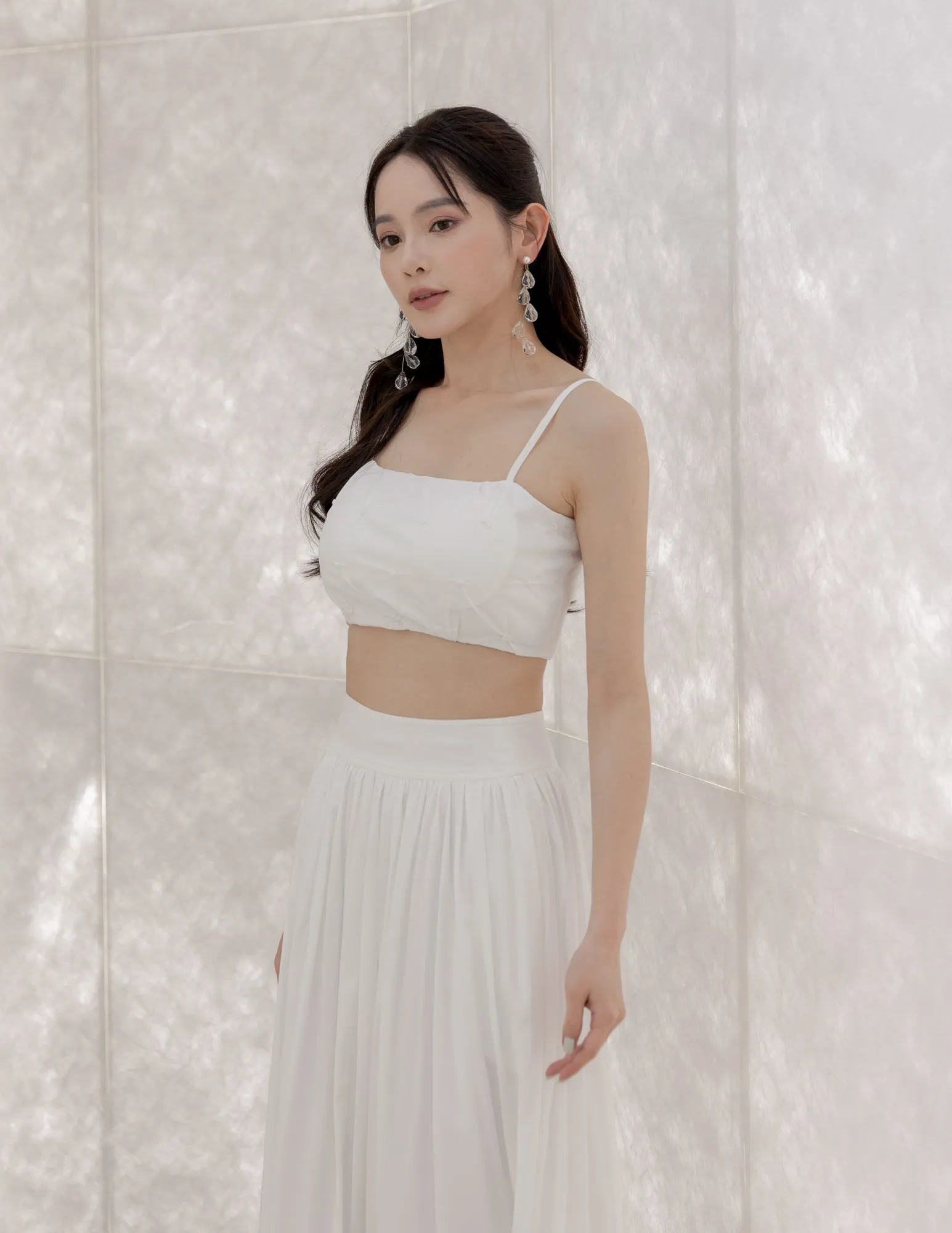 Morie Dress Co-Ord Set in White