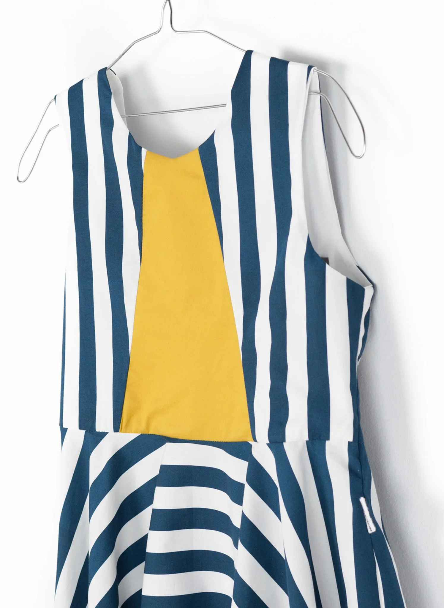 MOTORETA Vega Dress in Blue & White Stripe