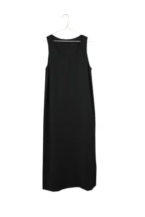 Organic Gauze Sleeveless Dress in Black