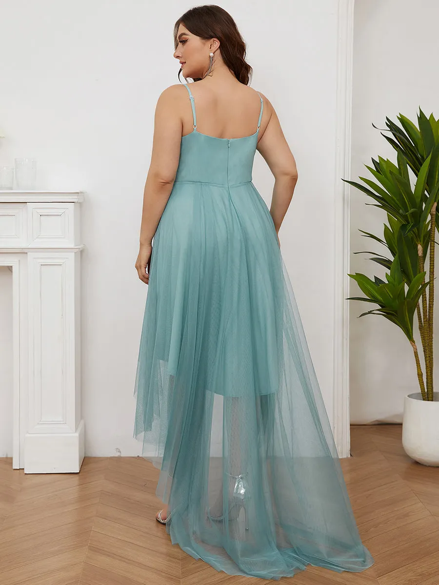 Plus Size Wholesale High Low Prom Dresses With Spaghetti Straps