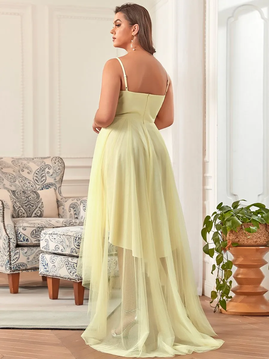 Plus Size Wholesale High Low Prom Dresses With Spaghetti Straps