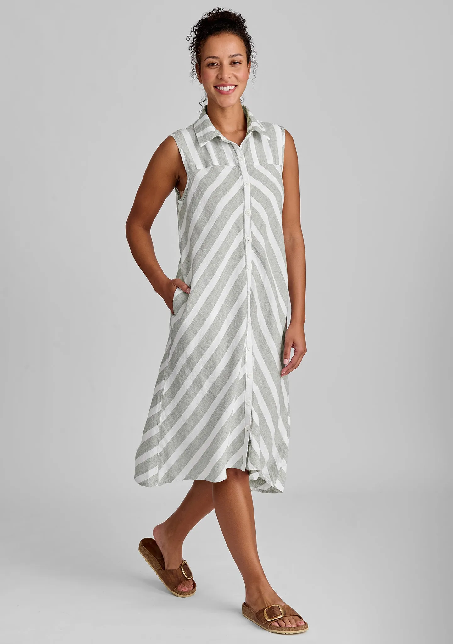 Skyline Dress - Linen Button Down Dress