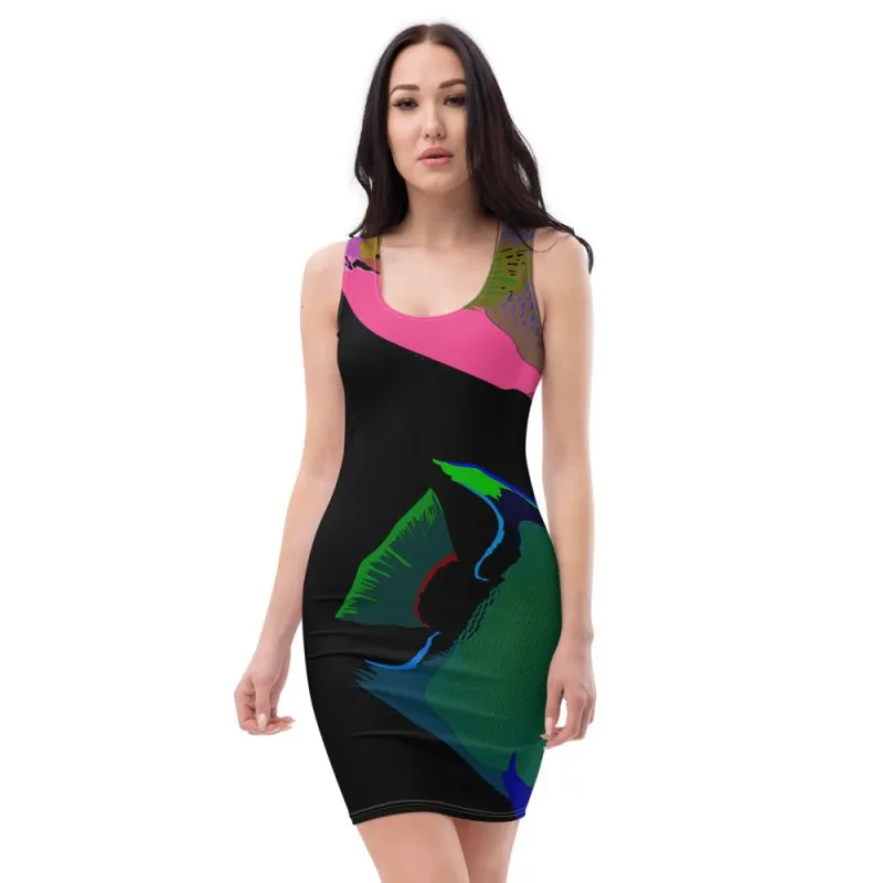 Sublimation Cut & Sew Dress - Fish black