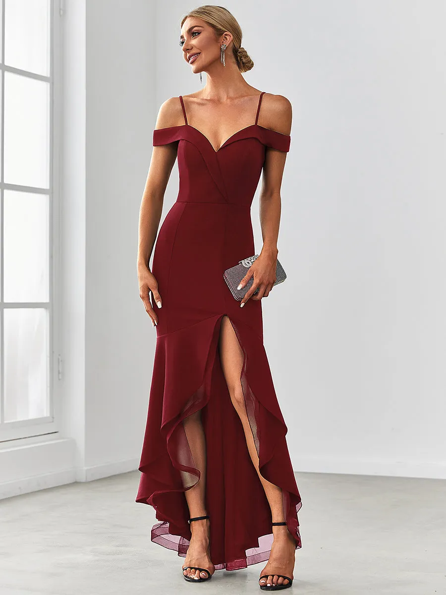 Sultry Wholesale Evening Dresses with Deep V Neck and Fishtail