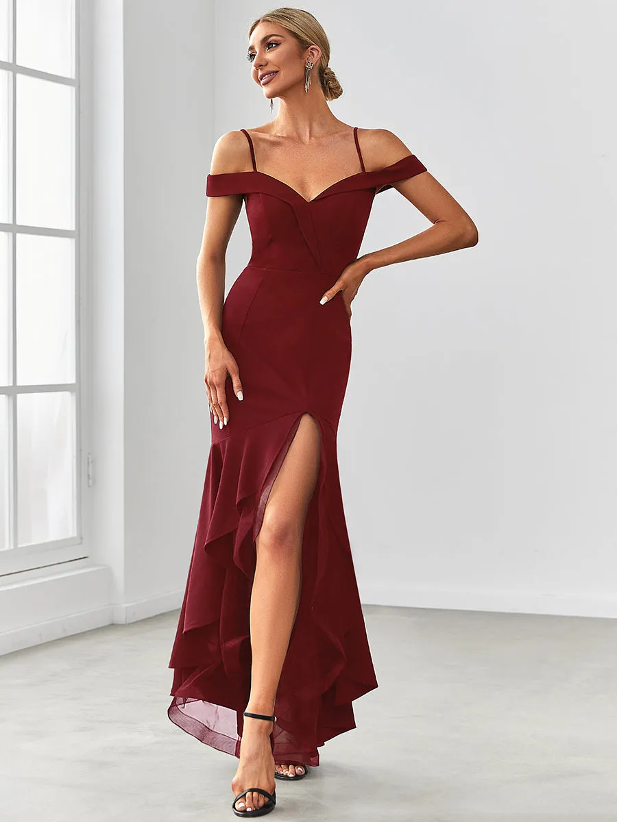 Sultry Wholesale Evening Dresses with Deep V Neck and Fishtail