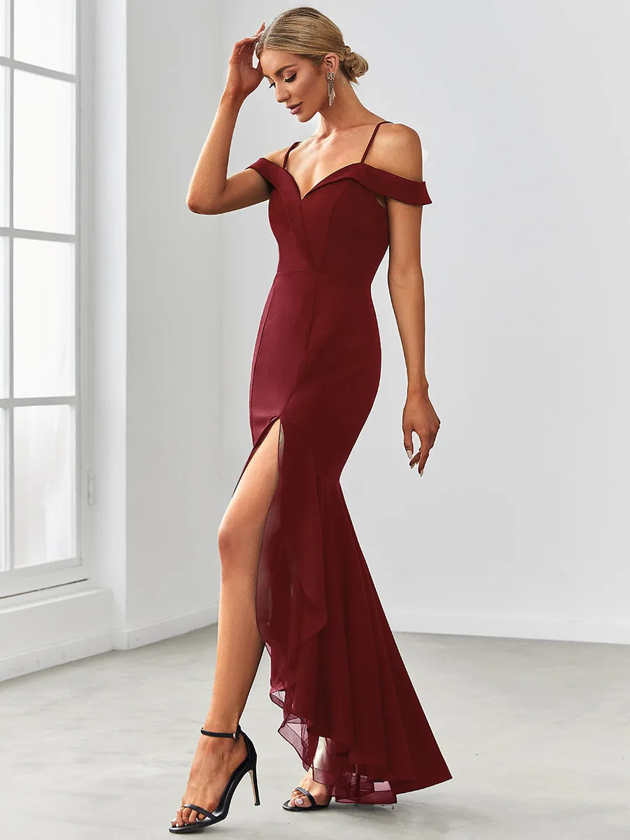 Sultry Wholesale Evening Dresses with Deep V Neck and Fishtail