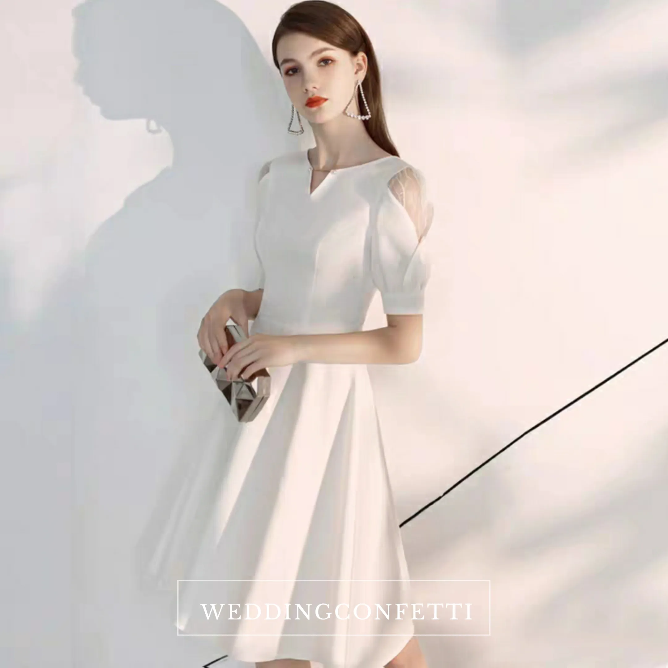 The Brooklyn White Short Sleeves Dress