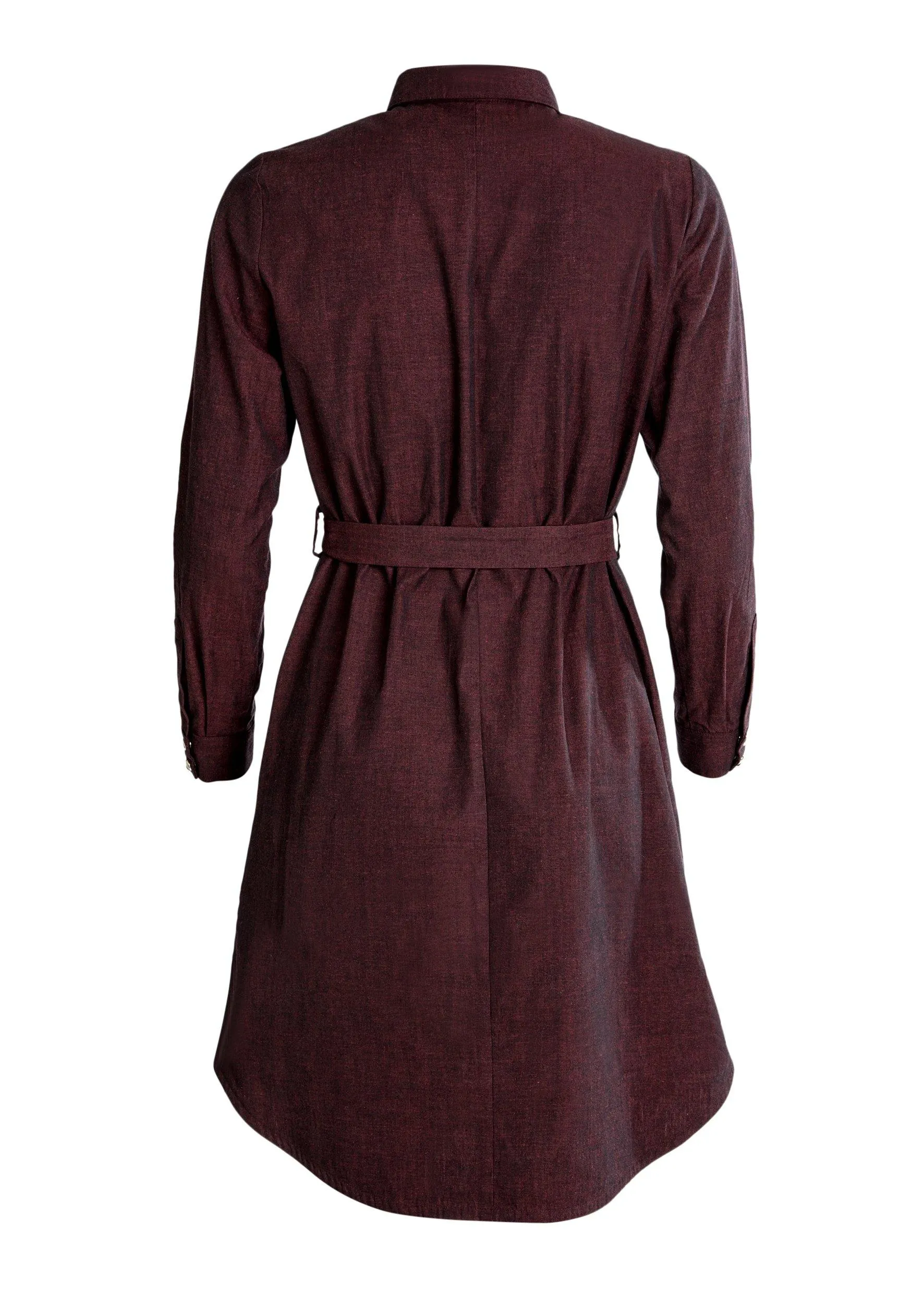 Ulpu Shirt Dress Dark Red