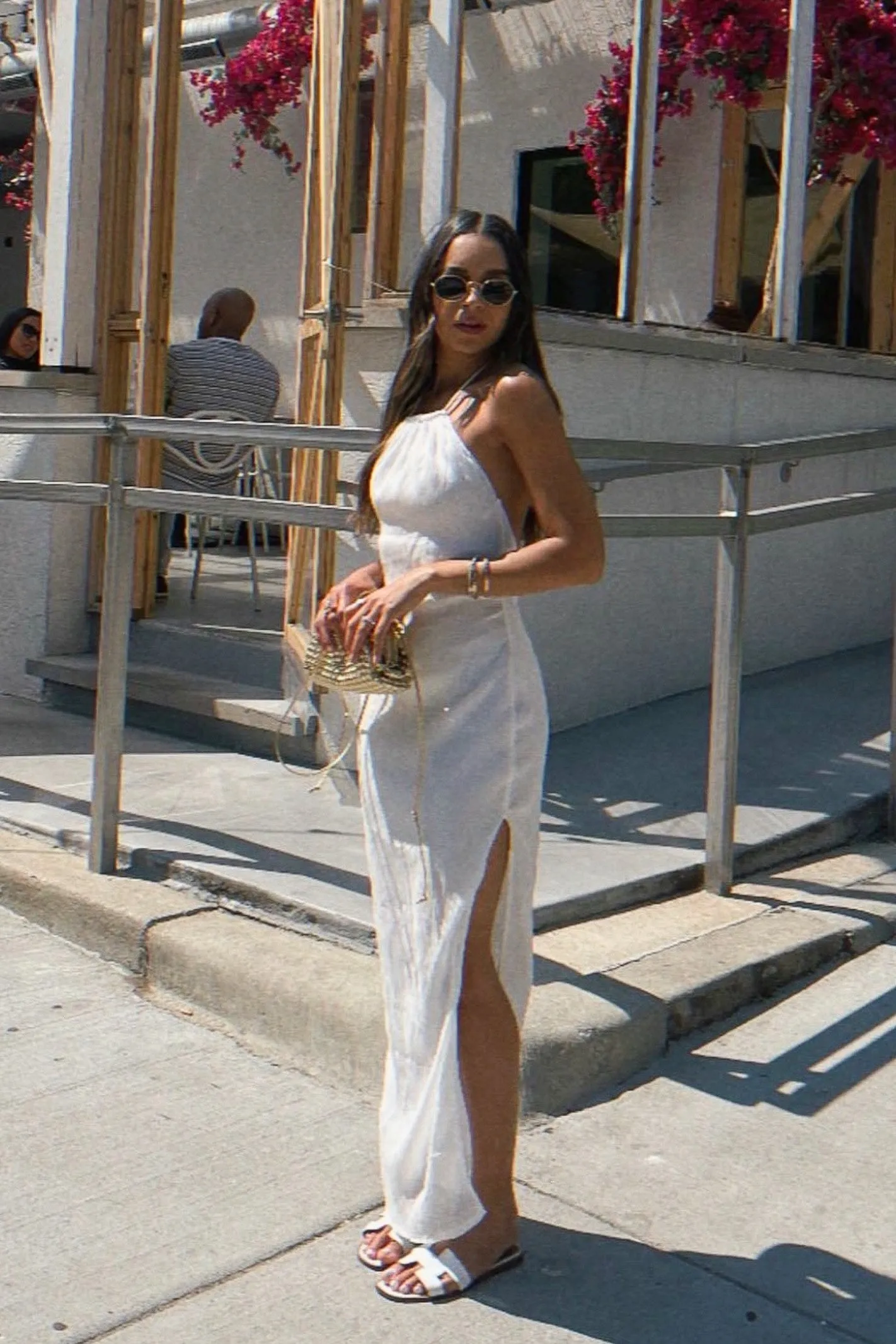 WANT TO BACKLESS MAXI DRESS / WHITE