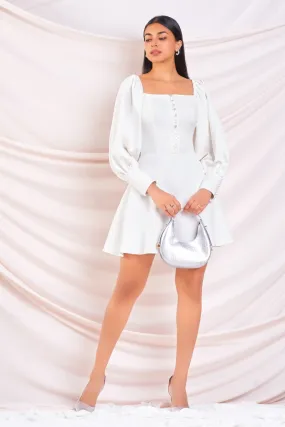 White Fit & Flare Mini Dress